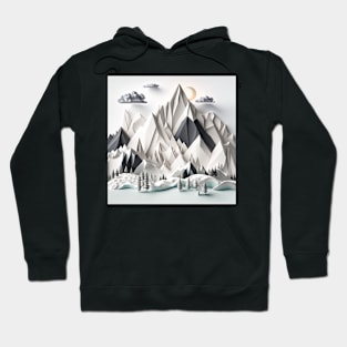 origami mountains Hoodie